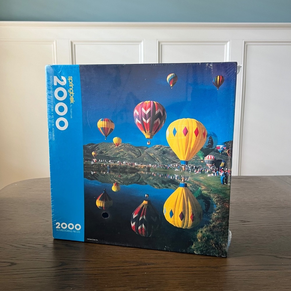 Springbok 2000 Flying Colors Hot Air Balloon Interlocking Puzzle Sealed 34x42.5